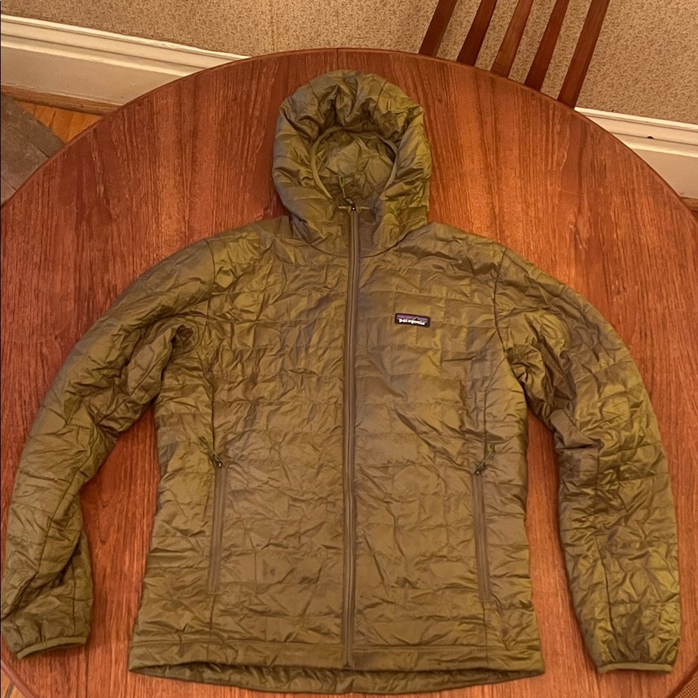 Patagonia Men’s Nano Puff Hoody Jacket Pond Green Medium
